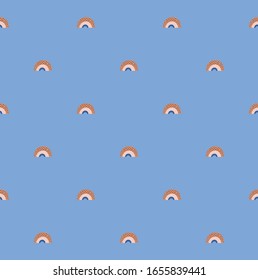 Cute rainbows seamless pattern. Vector illustration.