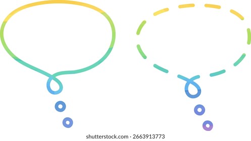 Niedliche Rainbow's Thought Bubble Illustration