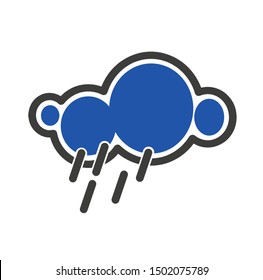 Cute rainy icon. Vector icon