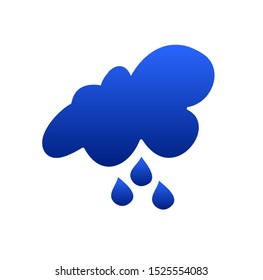 Cute rainy icon. Weather vector.