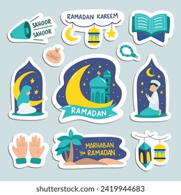 Cute Ramadan Greeting Sticker Cartoon Doodle