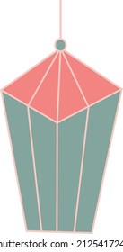 cute Ramadan lantern flat illustration