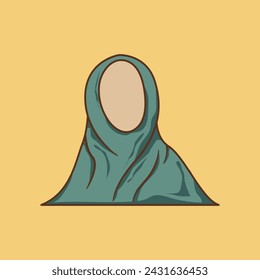 Lindo Ramadán vector de dibujos animados musulmán hijab