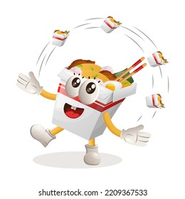 Cute ramen mascot freestyle with ramen. Perfect for food store, small business or e-Commerce, merchandise and sticker, banner promotion, food review blog or vlog channel
