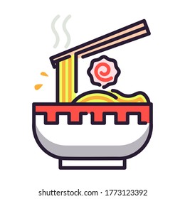 Cute ramen noodle vector illustration concept