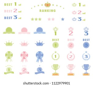 cute ranking icon set