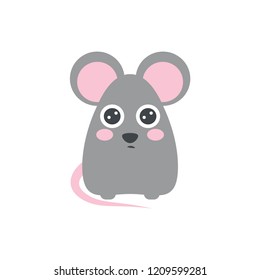 cute rat cartoon vector