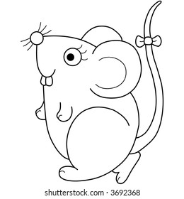 Cute rat character vertor illustration.