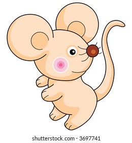 Cute rat character vertor illustration.
