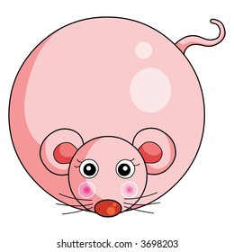 Cute rat character vertor illustration.