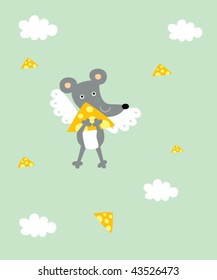 cute rat in the cheese paradise