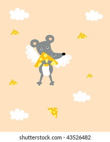 cute rat in the cheese paradise