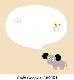 cute rat greeting card