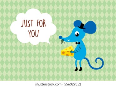 cute rat just for you gift card