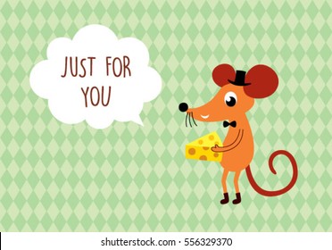 cute rat just for you gift card