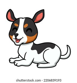 Cute rat terrier dog cartoon
