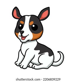 Cute rat terrier dog cartoon