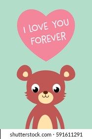cute rat valentine greeting card