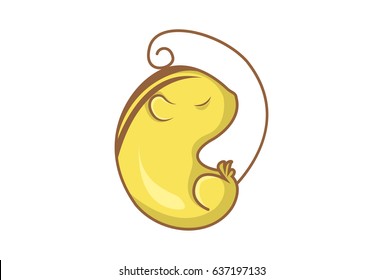 Cute Rat . Vector Illustration. Isolated on white background.