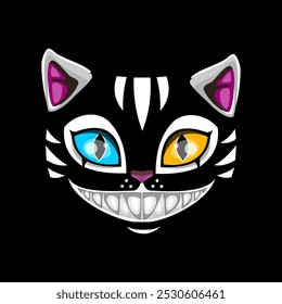 Linda ilustración de dibujos animados de Vector de gato realista