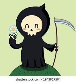The cute reaper flat design