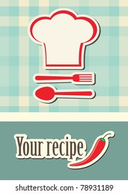 cute recipe card. vector illustration