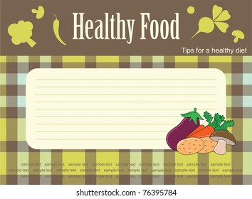 cute recipe label. vector illustration