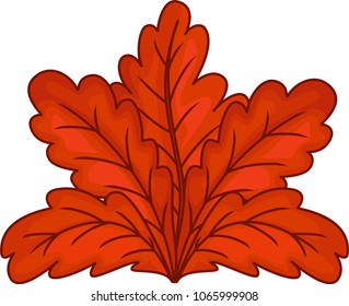 cute red autumn leaf cartoon