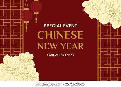 cute red background for chinese new year