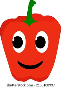 cute red bell pepper illustration