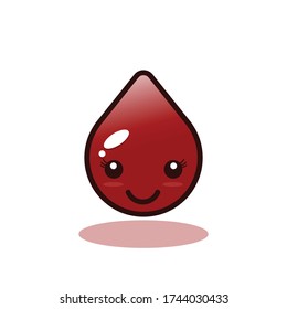 Cute Red Blood Drop Icon, World Blood Donor Day Background vector design