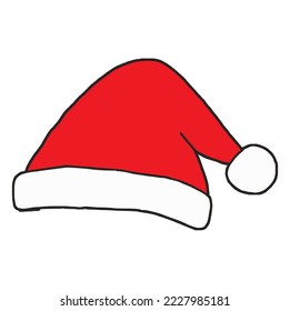 süßer, roter Weihnachtsmütze
