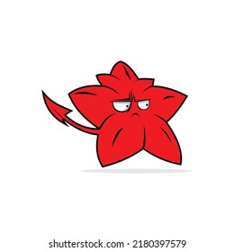 Cute red devil star imp vector