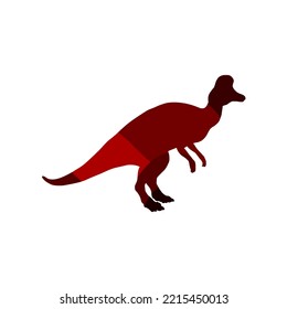 Cute Red Dinosaur Vector Design for Kids Wallpaper