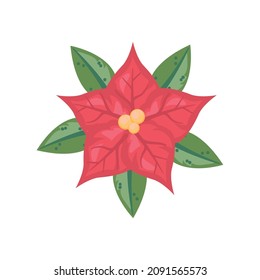 cute red flower over white