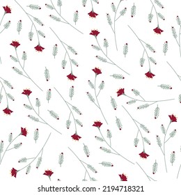 fondo de patrón transparente para las flores rojas lindas
