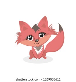 Cute red fox with beautiful eyes