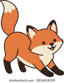 Cute Red Fox Cartoon