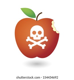 Cute red fresh apple