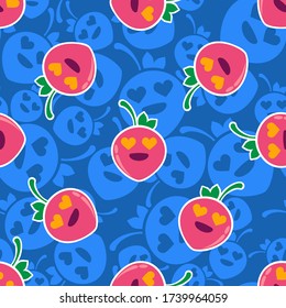 Cute red fresh berries with blue sky background 