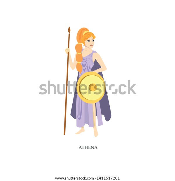 Cute Red Hair Greek Woman God Stock Vector (Royalty Free) 1411517201 ...