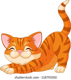 伸びる 猫 のイラスト素材 画像 ベクター画像 Shutterstock