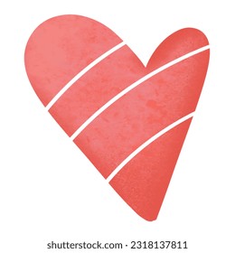Diseño de corazón rojo lindo. Ilustración vectorial.