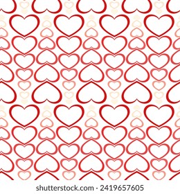 Cortar los corazones rojos patrón de textura fluido.