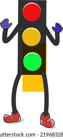 cute red light vector illustration suitable for children's book and educational book illustration