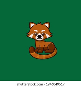 Cute red panda cartoon character vector illustration for Red Panda Day on September 19.