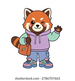 Cute Red Panda Cartoon