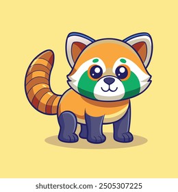 Cute Red Panda Cartoon Mascot