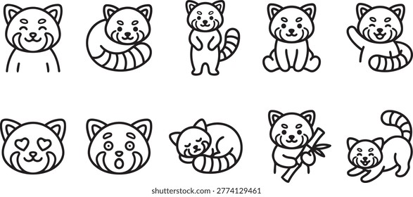 Cute red panda character