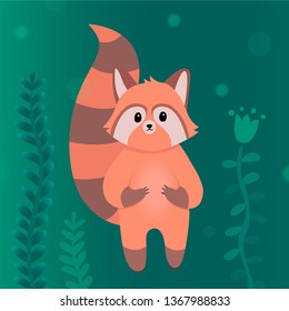 Cute Red Panda Illustration